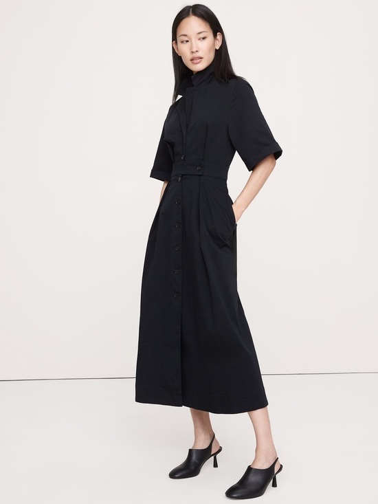 Banana Republic Dresses & Skirts - BANANA REPUBLIC STRETCH-POPLIN SHIRTDRESS